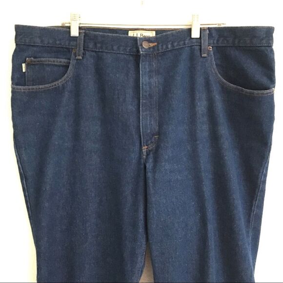 L.L. Bean classic fit dark wash jeans 44 - Picture 2 of 7